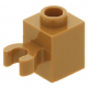LEGO kocka 1x1 egy oldalán fogóval, középsötét testszínű (30241b)